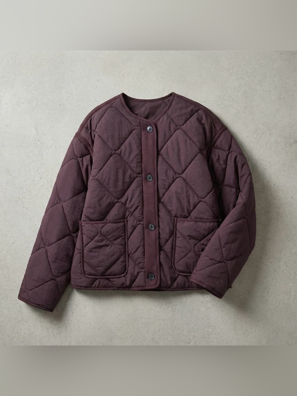 Zara Burgundy Water-Repellent Quilted Jacket NWT XS